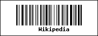 "Wikipedia" در بارکدی با کدگذاری 128-B